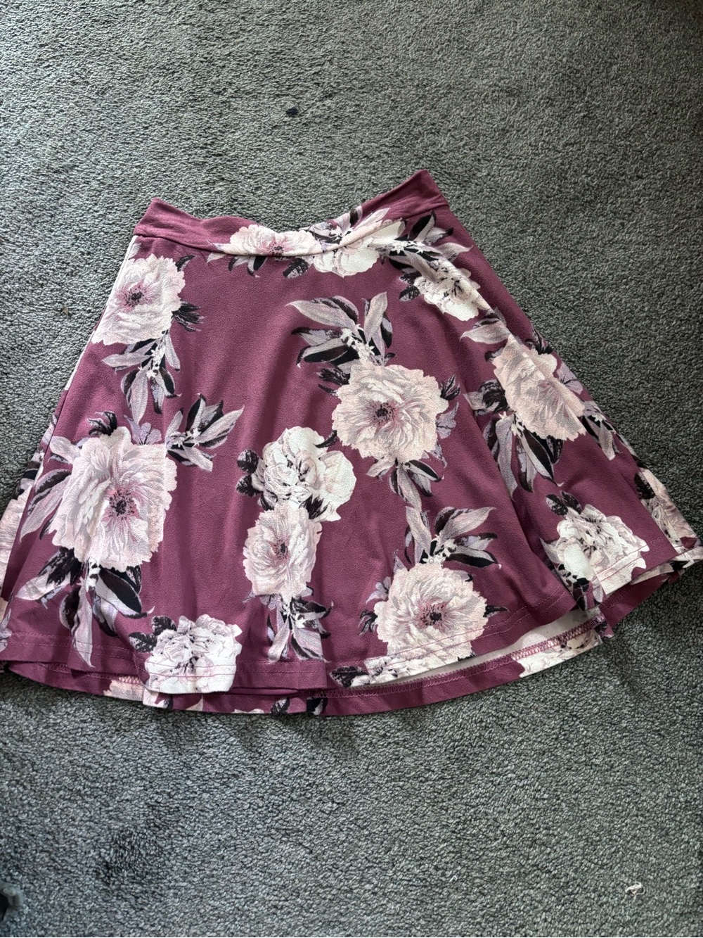 Floral Skirt in Plum Pink